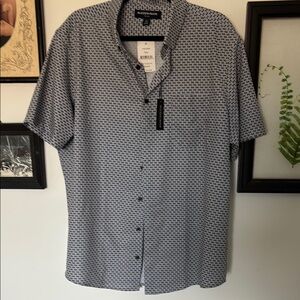 Mizzen * Main Men's Gray Patterned Shirt